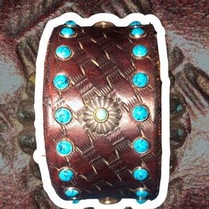 Hand crafted Leather Cuff Bracelet